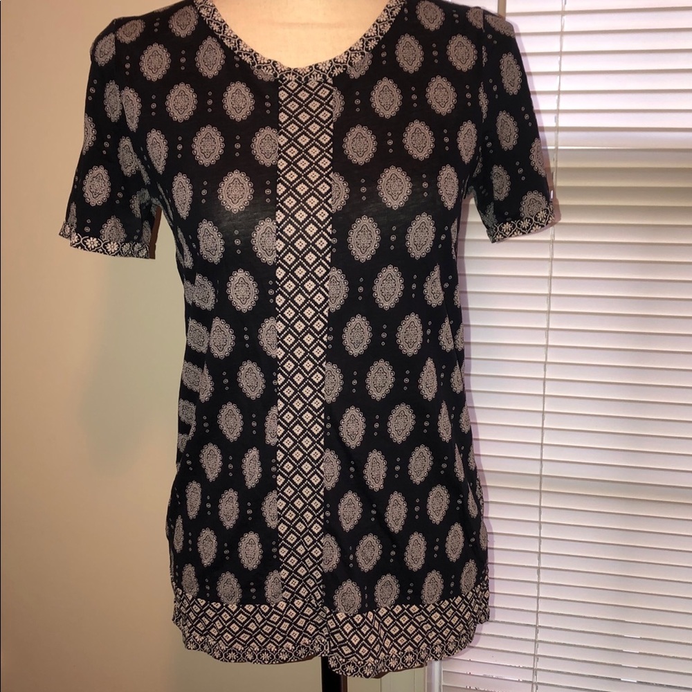 J crew blue print top